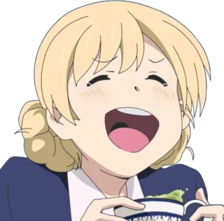 ☕️ anime, girl, smiling, happy, cute, cartoon, beverage telegram sticker