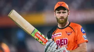 😎 cricket, sports, athlete, bat, orange jersey whatsapp sticker