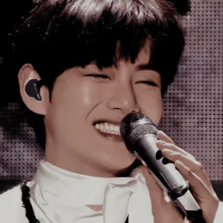 🫐 cantante, música, entretenimiento, kpop, micrófono, retrato telegram sticker