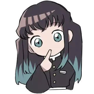❄️ Muichiro Tokito Demon Slayer 动漫, Q版, 鬼灭之刃, 无一郎, 柱 whatsapp sticker