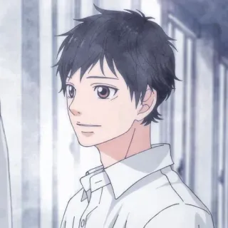 🥰 Anime, Manga, Portret, Kreskówka, Młody mężczyzna, Mundur szkolny telegram sticker