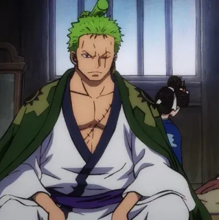 🍾 Zoro One Piece Аниме, Манга, Мечник, Со шрамом, Ророноа Зоро, Пират telegram sticker