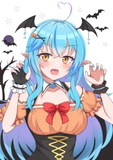 😈 Anime, Halloween, Mignon, Dessin animé whatsapp sticker