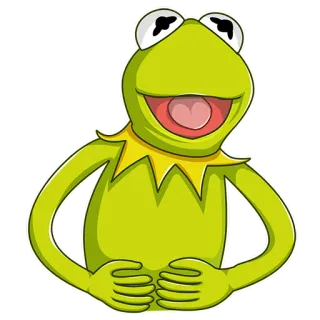😃 Kermit kermit, frog, muppets, puppet, cute, green telegram sticker