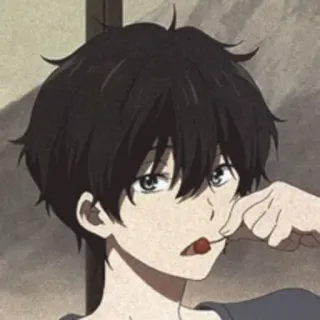 💛 Аниме, Персонаж, Парень, Портрет, Вишня, Иллюстрация telegram sticker