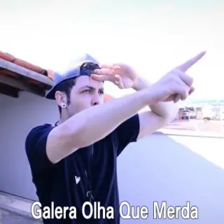 👉 Galera Olha Que Merda pointing, man, look, offensive telegram sticker