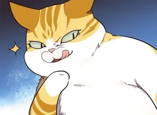 🐈 gato, animal, mascota, sonriendo con sorna, dibujos animados, lindo, gracioso telegram sticker
