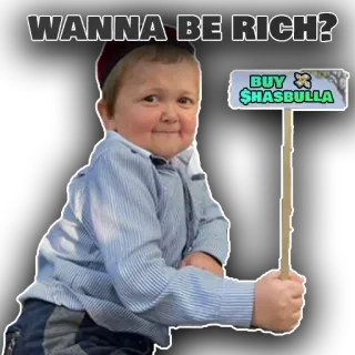 🤓 Hasbulla WANNA BE RICH?
BUY $HASBULLA Meme, Hasbulla, Cryptomonnaie, Investissement, Riche, Drôle, Meme Internet whatsapp sticker