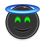 😇 halo, emoji, angel, smiling face, good, pure telegram sticker
