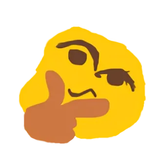 🤔 thinking, emoji, pondering, contemplating, meme, think telegram sticker