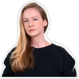 😕 женщина, человек, портрет, наклейка telegram sticker