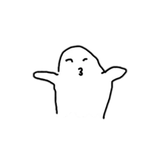 😘 geist, niedlich, gruselig, kawaii, cartoon, aufkleber whatsapp sticker