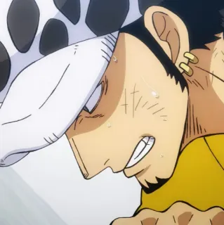🩺 Trafalgar Law One Piece Anime, One Piece, Trafalgar Law, Schweiß, Entschlossenheit telegram sticker