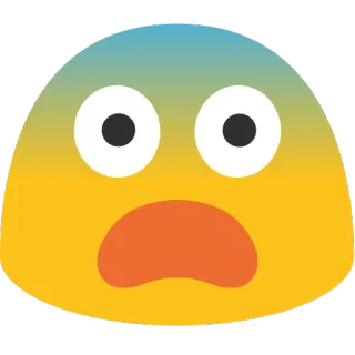 😨 emoji, shocked, fear, upset, concerned, surprised telegram sticker