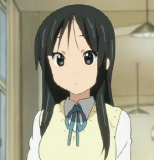❓ Mio Akiyama K-On! Anime, Cô gái, Hoạt hình, Mio Akiyama, K-On! whatsapp sticker