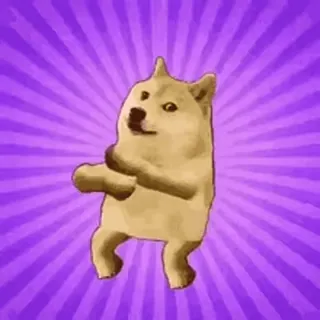 🤗 Doge doge, Hund, Meme, tanzen, Internet Meme telegram sticker