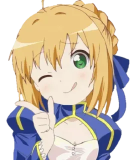 😋 Anime, Chica, Linda, Dibujo animado, Guiño, Kawaii whatsapp sticker