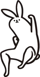 🙌 coniglio, animale, carino, adesivo, cartone animato, divertente telegram sticker