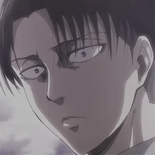 🦅 Levi Ackerman Attack on Titan аниме, персонаж, леви, атака титанов, манга whatsapp sticker