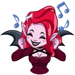💃 cartoon, vampire, music, bats, anime, cute, kawaii telegram sticker