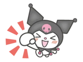 😊 Kuromi Anime, Personage, Cartoon, Kawaii, Japans telegram sticker