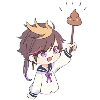 💩 Anime, Dibujos animados, Chibi, Lindo, Fanart telegram sticker