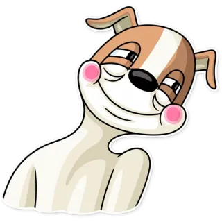 ☺️ anjing, kartun, hewan, peliharaan, lucu, ilustrasi, stiker whatsapp sticker