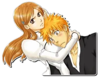 😠 Ichigo Kurosaki Bleach anime, bleach, ichigo, oriihime telegram sticker