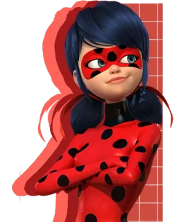 😏 Ladybug Miraculous: Tales of Ladybug & Cat Noir Мультфильм, Супергерой, Девушка, Божья коровка, Miraculous telegram sticker