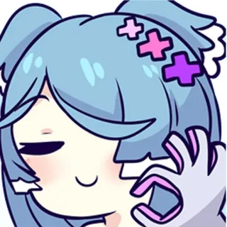 👌 Anime, Fille, Mignon, Personnage, Expression telegram sticker