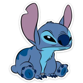 😕 Stitch Lilo & Stitch Стич, Лило и Стич, Дисней, Мультфильм, Инопланетянин, Милый whatsapp sticker