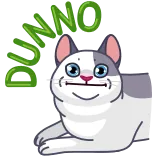 🤷‍♂️ DUNNO 고양이, 동물, 만화, 밈, 질문 telegram sticker