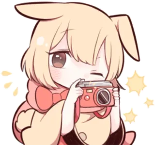 📸 애니메이션, 귀여운, 카메라, 카와이, 일러스트, 만화 telegram sticker