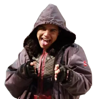 😉 langue, sweat à capuche, veste, gants, pointage whatsapp sticker