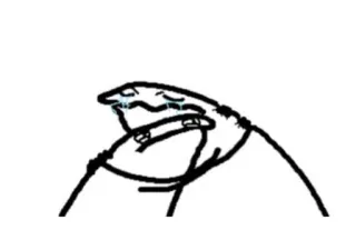 ❕ llorando, triste, emocional, meme, monigote, lágrimas whatsapp sticker