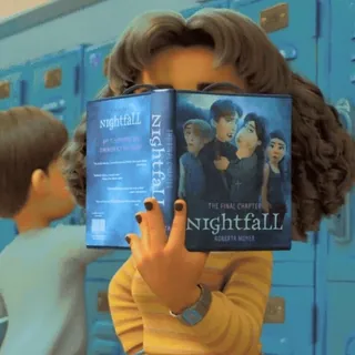 📚 Nightfall NIGHTFALL книга, обложка, подростки, ночь, чтение telegram sticker