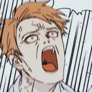 😩 geschockt, Anime, Gesichtsausdruck, Cartoon, überrascht telegram sticker