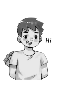 👋 Hi Saluto, Cartoni animati, Informale, Amichevole telegram sticker