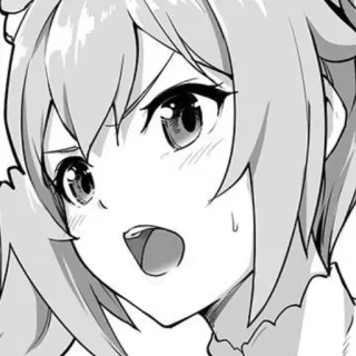 ⚡️ Anime, Manga, Kreskówka, Komiks, Wyraz, Dziewczyna, Słodkie whatsapp sticker