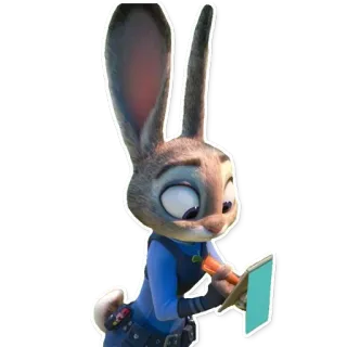 😗 Judy Hopps Zootopia lapin, police, zootopie, dessin animé, animal whatsapp sticker