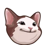 ☺️ cat, animal, cute, meme, popcat whatsapp sticker