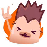 🤟 和平, 手指手势, 卡通, 动物 telegram sticker