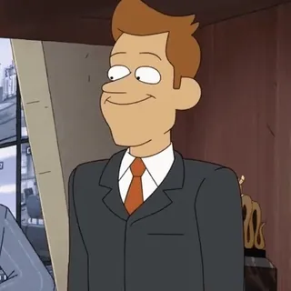 🥲 Brett Hand Inside Job Cartone animato, Brett Hand, Netflix, Inside Job, Completo telegram sticker