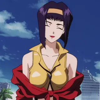 ❤️ Faye Valentine Cowboy Bebop faye valentine, anime, cowboy bebop, karakter, acara tv telegram sticker