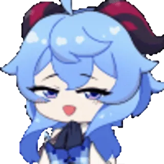 😄 Ganyu Genshin Impact 动漫, 游戏, 可爱, 角色, 原神, 甘雨 telegram sticker