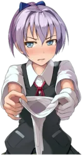 😕 Anime, Fille, Gants, Maid, Kawaii telegram sticker