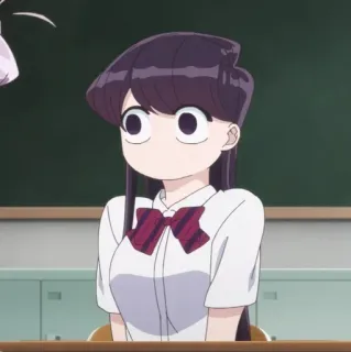 🪁 Komi Shouko Komi Can't Communicate Anime, Mangá, Komi Can't Communicate, Komi Shouko, Uniforme escolar, Bonito, Kawaii, Expressão telegram sticker