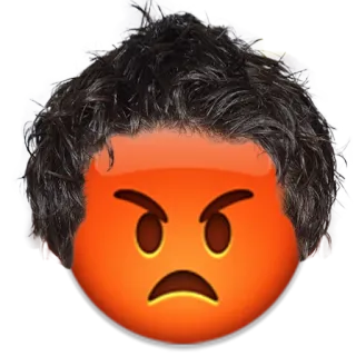 😡 angry, emoji, face, upset, emoticon telegram sticker