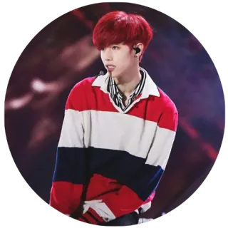 😬 homem, K-pop, cantor, pessoa, cabelo ruivo, retrato, asiático telegram sticker