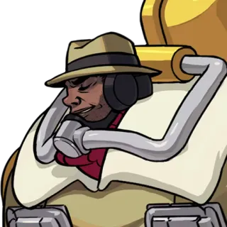 😌 Double Skullgirls skullgirls, jazz, character, piano telegram sticker